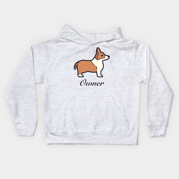 Corgi Owner Kids Hoodie by Playful Creatives